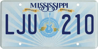 MS license plate LJU210
