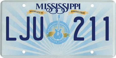 MS license plate LJU211