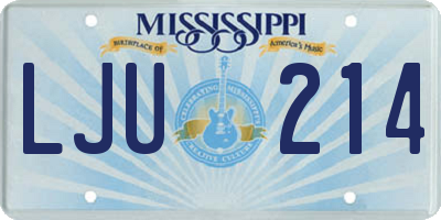 MS license plate LJU214