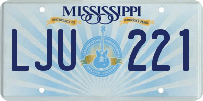MS license plate LJU221