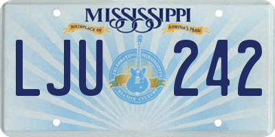 MS license plate LJU242