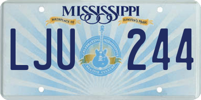 MS license plate LJU244