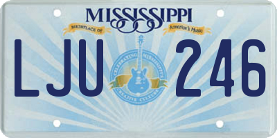 MS license plate LJU246