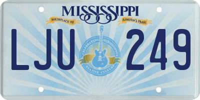 MS license plate LJU249
