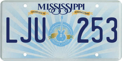 MS license plate LJU253