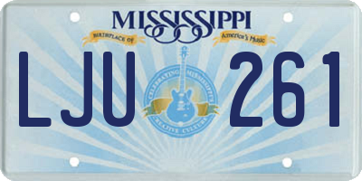 MS license plate LJU261