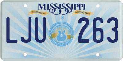 MS license plate LJU263