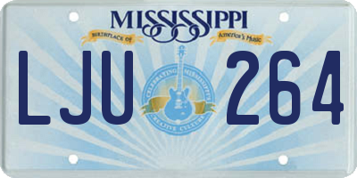 MS license plate LJU264