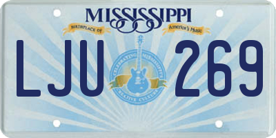 MS license plate LJU269