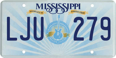 MS license plate LJU279