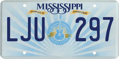 MS license plate LJU297