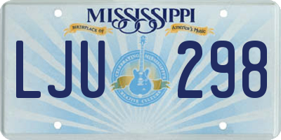 MS license plate LJU298
