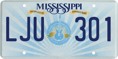 MS license plate LJU301