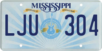 MS license plate LJU304