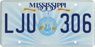 MS license plate LJU306