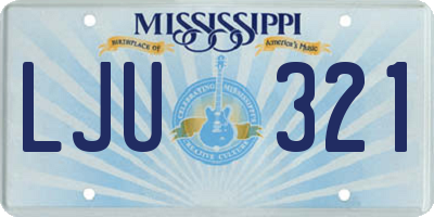 MS license plate LJU321