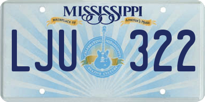 MS license plate LJU322