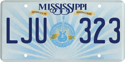 MS license plate LJU323