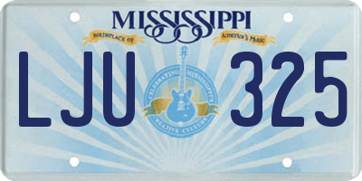 MS license plate LJU325
