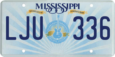 MS license plate LJU336