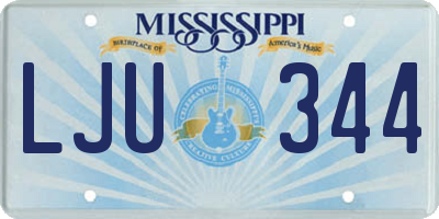 MS license plate LJU344