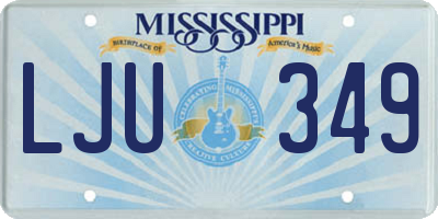 MS license plate LJU349