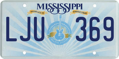 MS license plate LJU369