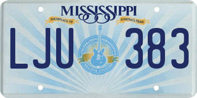 MS license plate LJU383
