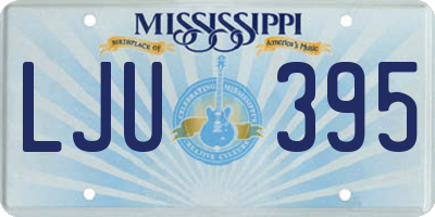 MS license plate LJU395