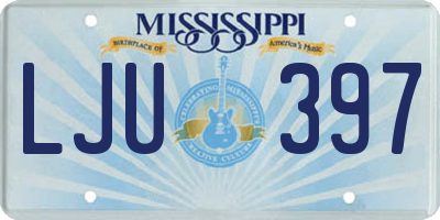 MS license plate LJU397