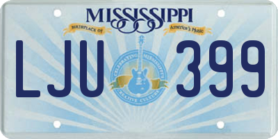 MS license plate LJU399
