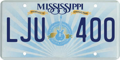 MS license plate LJU400