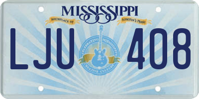 MS license plate LJU408