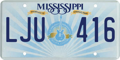MS license plate LJU416