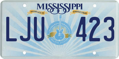 MS license plate LJU423
