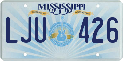 MS license plate LJU426