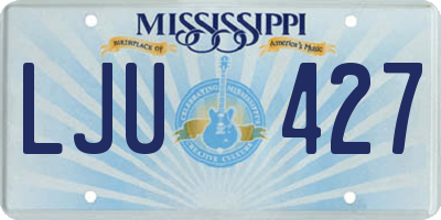 MS license plate LJU427