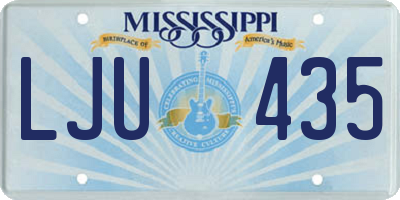 MS license plate LJU435