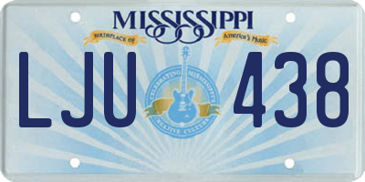 MS license plate LJU438