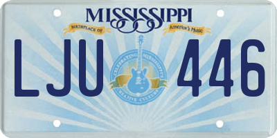 MS license plate LJU446