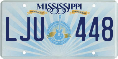 MS license plate LJU448