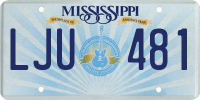 MS license plate LJU481