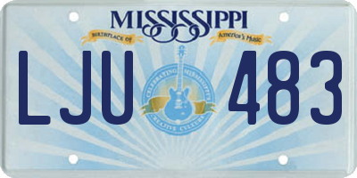 MS license plate LJU483