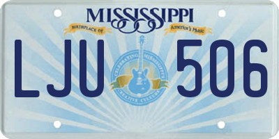 MS license plate LJU506