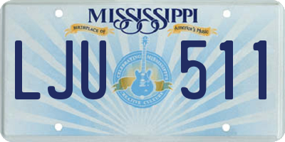MS license plate LJU511