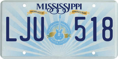 MS license plate LJU518