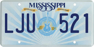 MS license plate LJU521