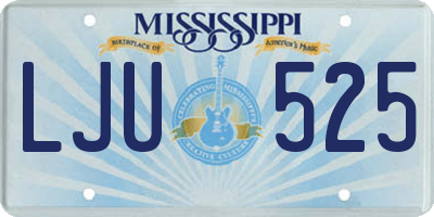 MS license plate LJU525