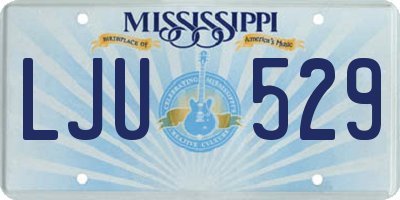 MS license plate LJU529
