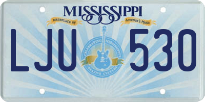 MS license plate LJU530